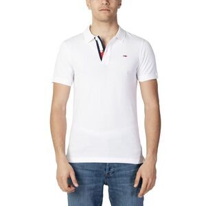Tommy Hilfiger Jeans White Cotton Polo Men's Shirt
